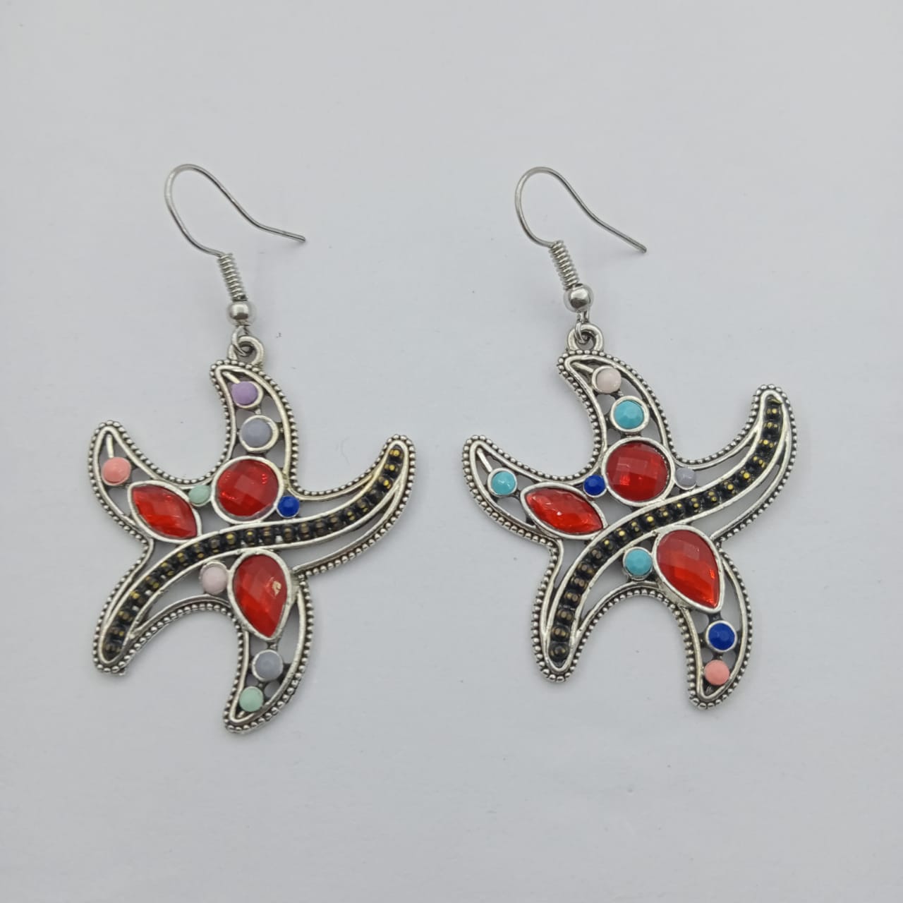 Women's Silver Oxidised Earrings